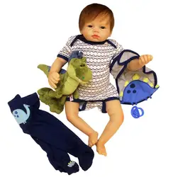 Силиконовые куклы-младенцы Reborn 22 "55 см реалистичные для новорожденных мальчиков возрождается младенцев детская мода подарок кукла игрушка