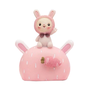 

Cartoon Whirl Clockwork Cute Rabbit Music Box Gift For The New Year Creative Resin Craft Bell Home Decoration Accessories Modern