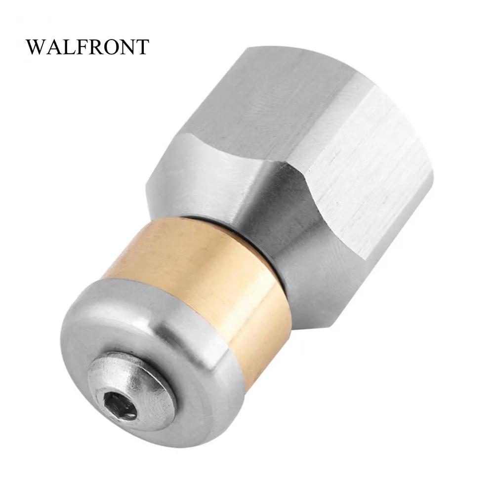 WALFRONT Stainless Steel Sewer Jetter Nozzle Pressure Washer Drain Jet