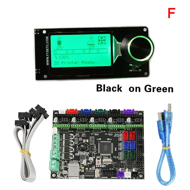 MKS Gen L+ MINI12864 ЖК-дисплей Поддержка Marlin DIY Kit для 3d принтера