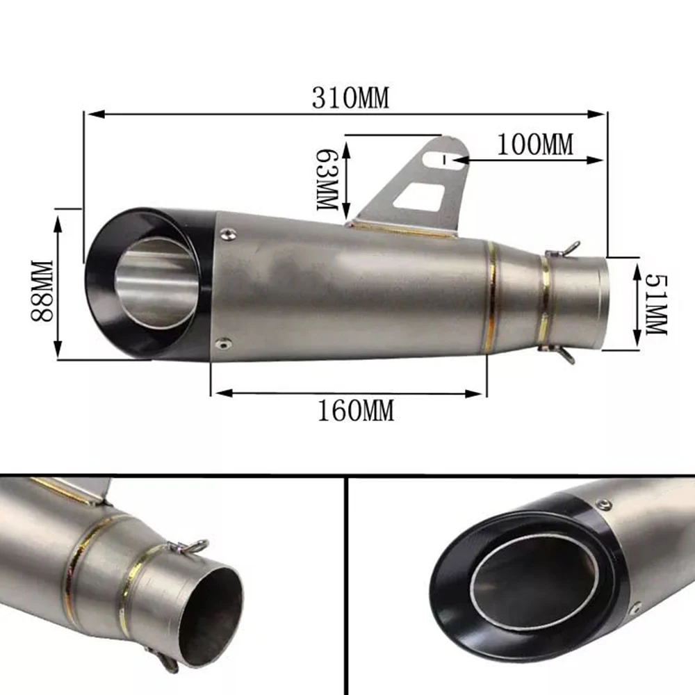 36-51 мм мотоцикл выхлопной глушитель выхлопной трубы Escape Moto выхлопных газов для Suzuki GSX-R GSXR 600 750 1000 K1 K2 K3 K4 K5 K6 K7 K8 весь год
