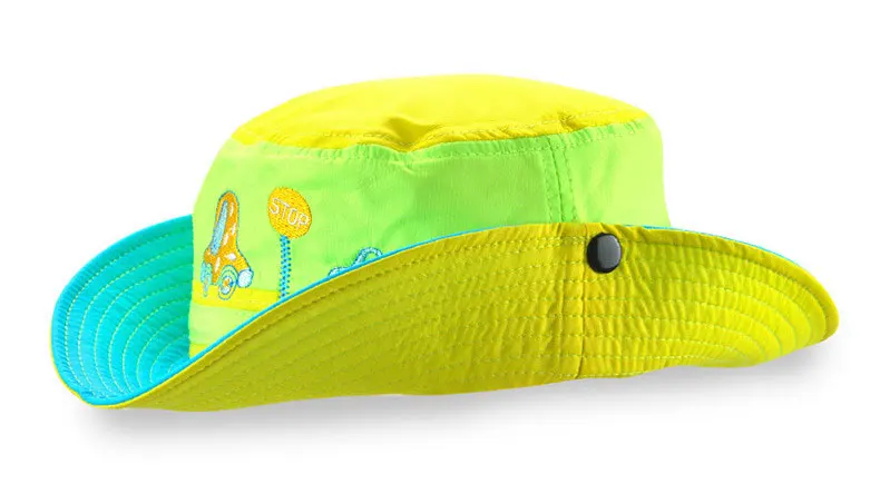 Регулируемая солнцезащитная Кепка детская Панамка быстросохнущая летняя Рыбалка мультфильм Кепка для мальчиков, девочек Панама детская шапочка, детская пляжная шляпа на открытом воздухе