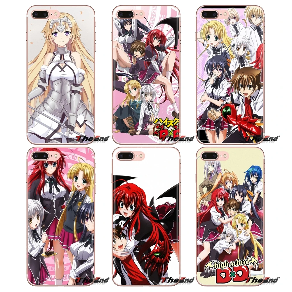 anime high school dxd Rias Gremory For Samsung Galaxy S3 S4 S5 Mini S6 S7 Edge S8 S9 S10 Plus Note 3 4 5 8 9 Soft TPU Phone Case |