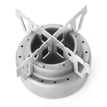 

Outdoor Portable Titanium Alcohol Stove Outdoor Camping Picnic Spirit Stove with Cross Bracket