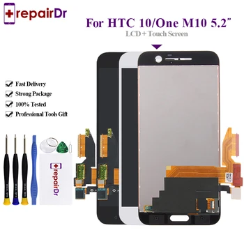 

5.2'' New For HTC 10 One M10 M10H Full LCD DIsplay + Touch Screen Digitizer Assembly Black / White 100% Tested For HTC M10 Lcd