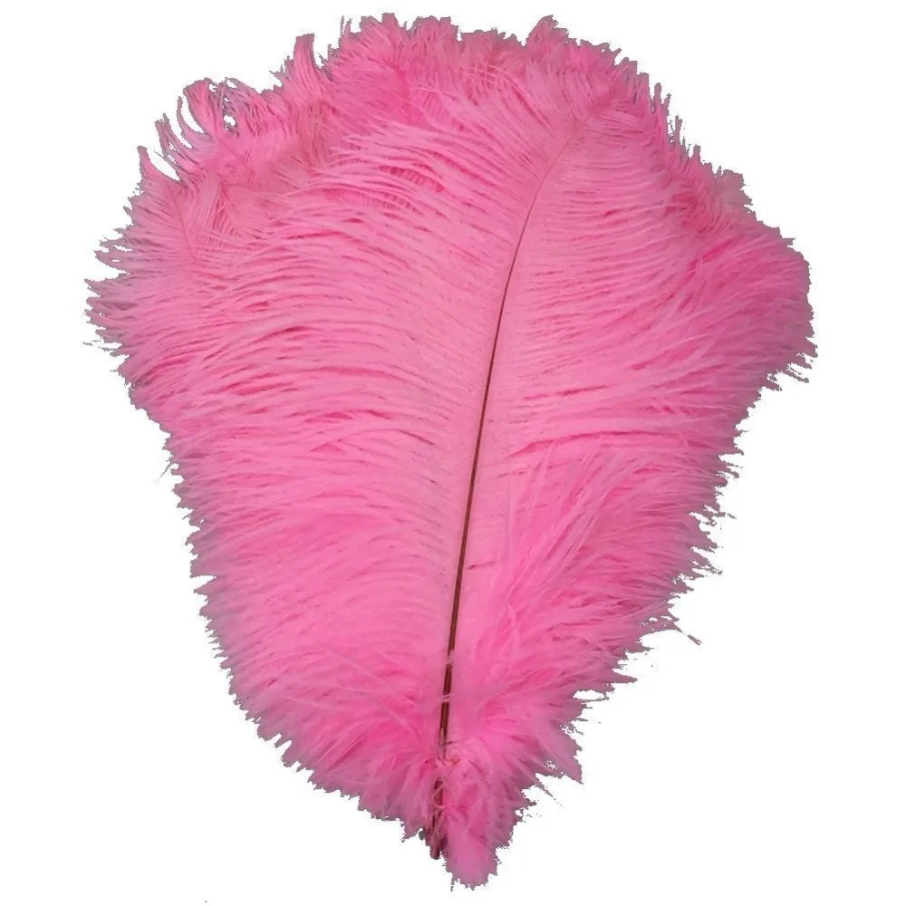 Жесткий стержень, 10 шт./партия, натуральный розовый страусиные перья для рукоделия, 15-75 см, карнавальные, вечерние, свадебные украшения, ювелирные изделия