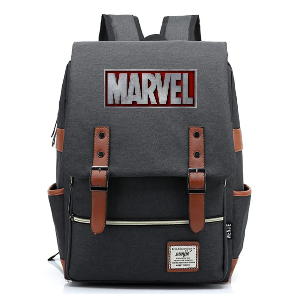 Новинка, многоцветная школьная сумка с надписью Marvel, Мстители для мальчиков и девочек, школьная сумка, Холщовый женский рюкзак для подростков, мужской рюкзак