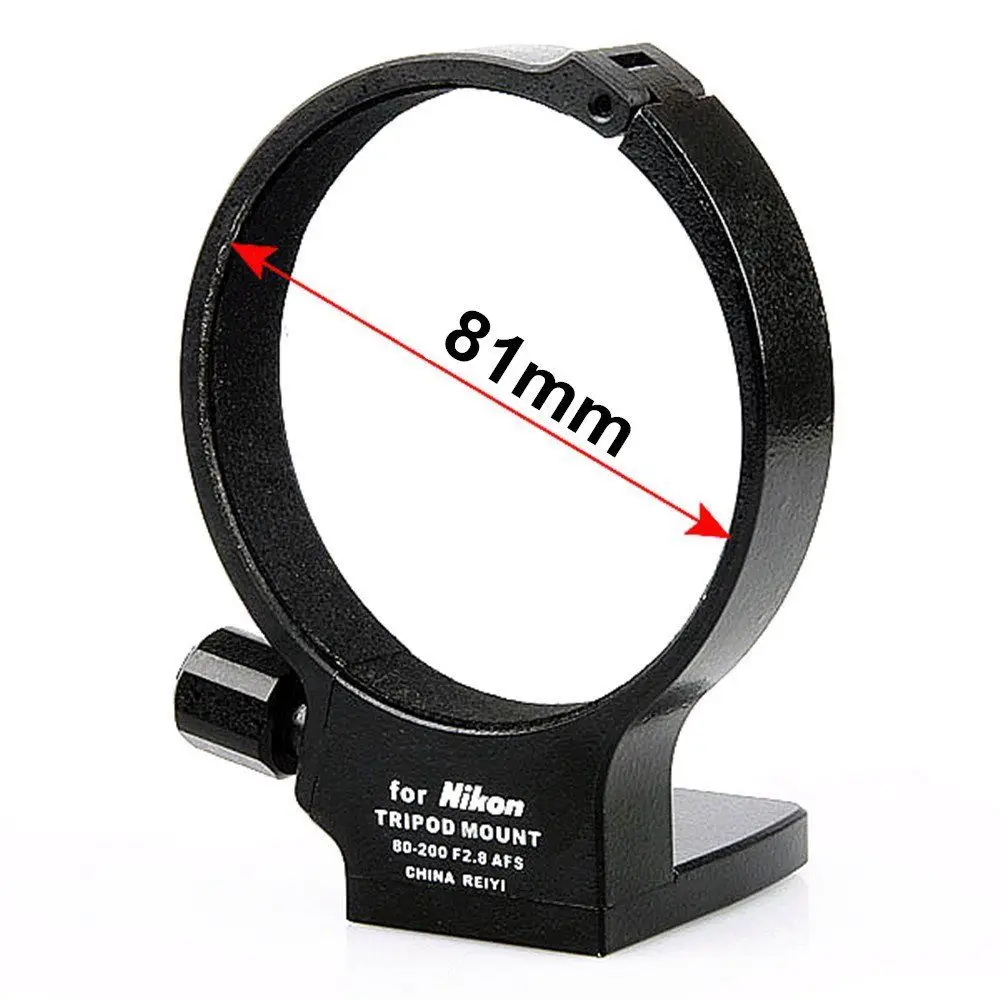 Full Metal 81mm Tripod Mount Ring for for Nikon AF-S Nikkor 80-200mm f/2.8D ED (Black) 5