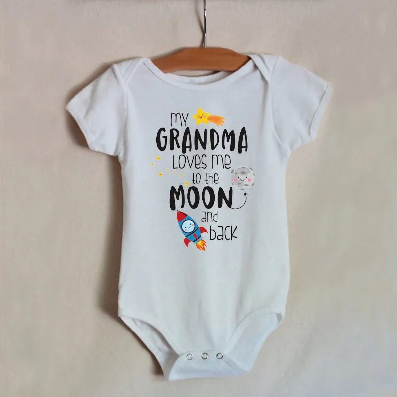I love my Grandad to the Moon and Back cute Baby Vest by BWW Print Ltd 