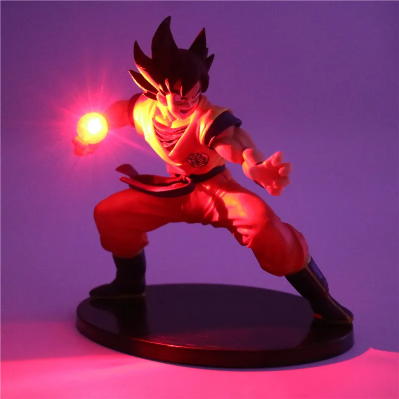 Dragon Ball Z Son Goku, фигурки, светодиодная лампа, DIY, аниме модель, настольная лампа, детские куклы, ночник, светильник для комнаты, детская игрушка, Декор, лампы - Испускаемый цвет: Красный