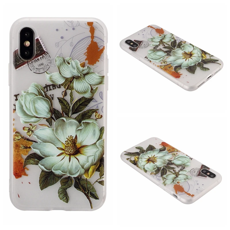 Мягкий чехол из ТПУ с цветком для huawei P Smart Plus P30 Pro mate 10 Lite Nova 2i 3 4 Мандала Роза хна