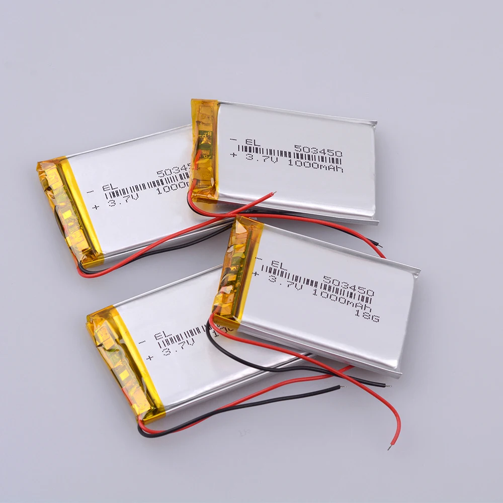 Полимерная литиевая аккумуляторная батарея 1000 mAh литий ионная Lipo 3 7 V 503450 053450 для