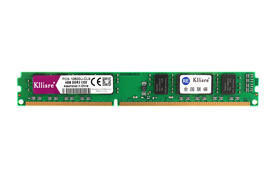 Kllisre ddr3 ОЗУ 4 Гб 1333 1600 МГц настольных компьютеров non-ecc(без коррекции ошибок) Поддержка гнездо 775 4gb Материнская плата