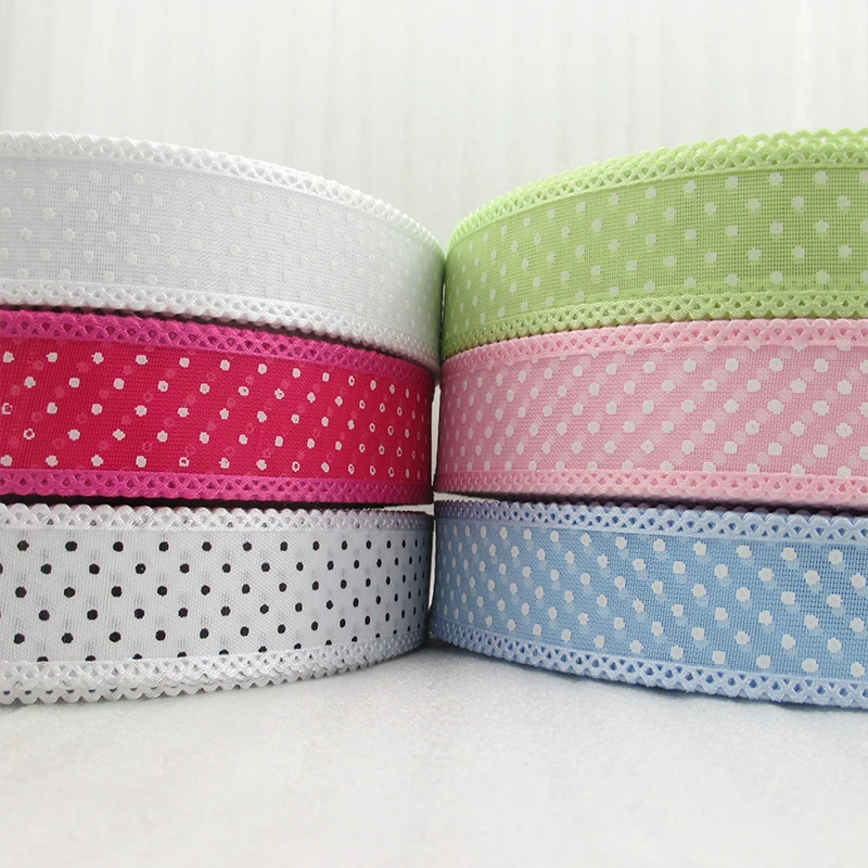 

David accessories 1'' Dots Dot Printed Gauze Tooth Ribbon Color Ribbon 25yard,DIY Handmade Materials,Wedding Gift Wrap,25Y47470
