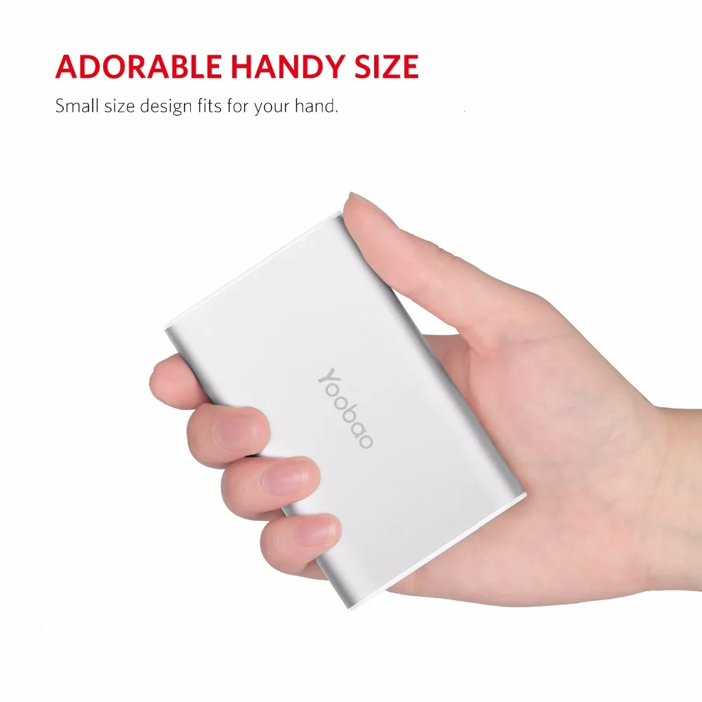Yoobao SP6 6000 мАч карманный внешний аккумулятор с двойным входом (Micro & Lightning) для iPhone