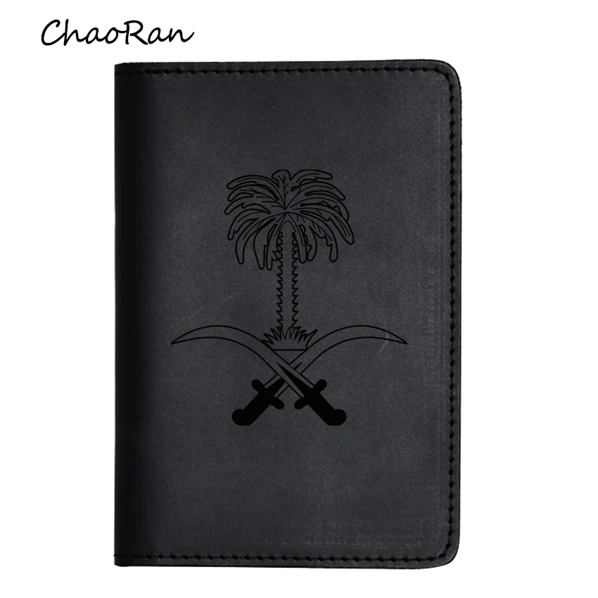 Saudi Arabia Passport Cover Custom Name Men Card Holders Genuine