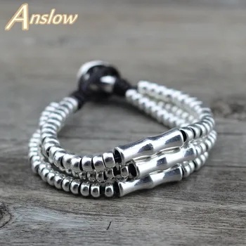 

Anslow Brand Fashion Jewelry Accessories Handmade DIY Wrap Multilayer Leather Bracelet For Women Lady Female Party LOW0692LB