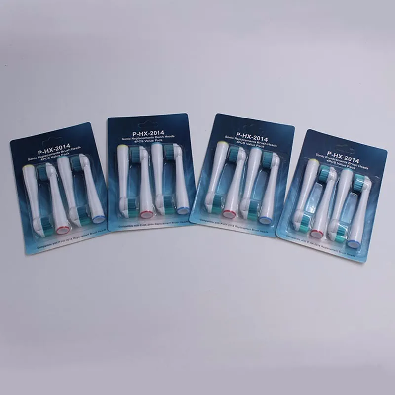 4000 шт. hx2014 Соник электрическая зубная Кисточки Замена для Philips Sonicare Головки для зубных щёток мягкой щетиной Sensiflex