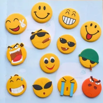 

10pcs Personality Whiteboard Magnet Pack Fridge Magnet custom Lovely Cartoon Faces Smiling magnets for Kids Message Holder