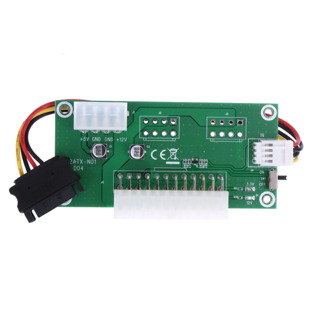 PC سطح المكتب ATX 24Pin المزدوج PSU امدادات الطاقة مزامنة كاتب موسع كابل ل BTC مينر BTC التعدين توسيع ديد مع دليل التبديل