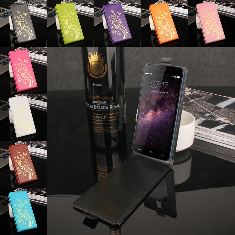 

For HOMTOM HT17 Pro Phone Case [Up-down Open] Vertical Flip Premium Pattern PU Leather Case Cover Magnetic Closure Tanjin