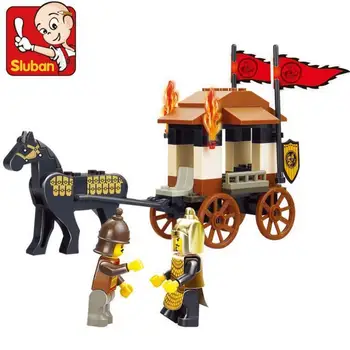 

Sluban Model Building Compatible B0259 74pcs Model Building Kits Classic Toys Hobbies Warring Carriages
