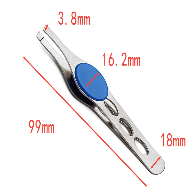 1pc Beauty Women Eyebrow Tweezer Stainless Steel Slanted Tip Eyebrow Tweezer Hair Removal Clip Random Color Mayitr