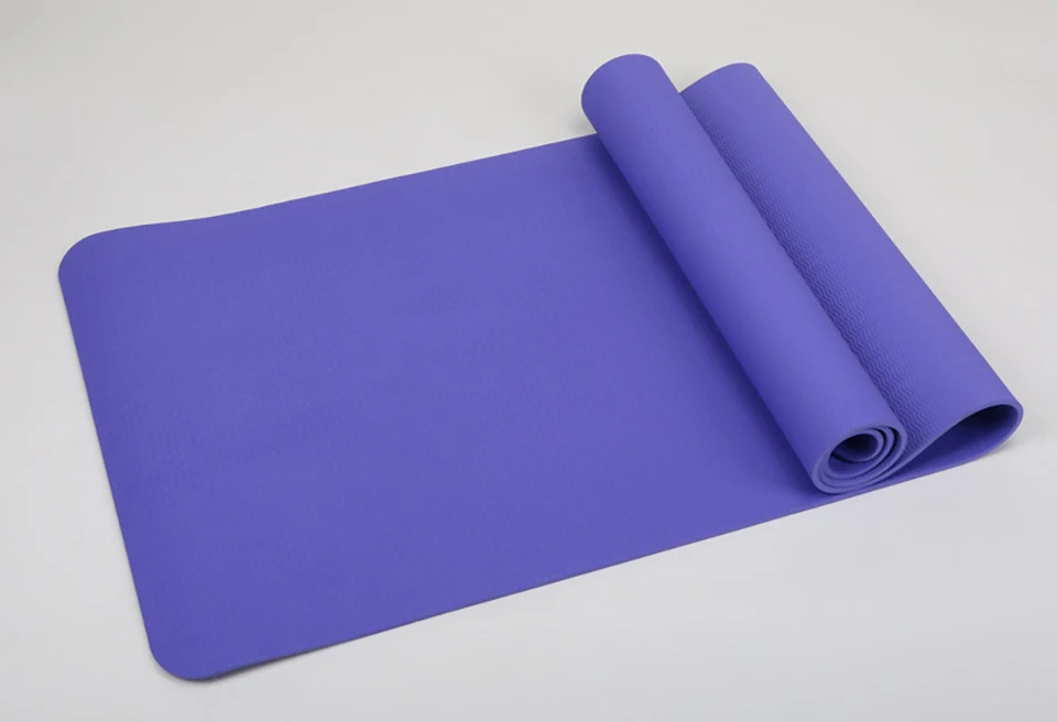 Высококачественный нескользящий коврик для йоги 6 мм TPE коврик для йоги и спорта для фитнеса пилатеса гимнастики Colchonete Pad 183*61*0,6 см