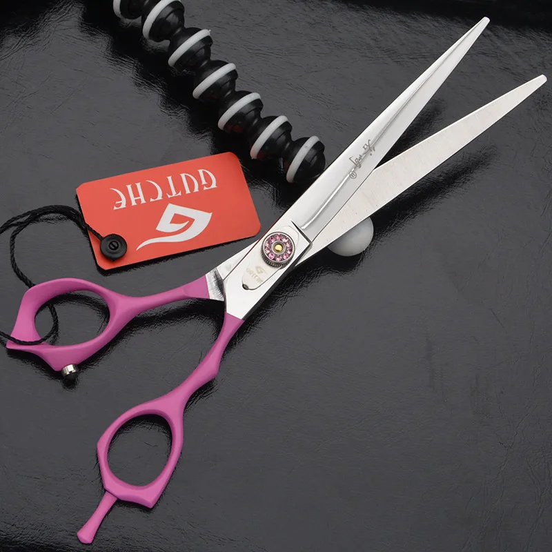 7 5inch Professional Pet Dog Grooming Shear Hair Cutting Scissor Zig 7 5inch Professional Pet Dog Grooming Shear Hair Cutting Scissor Zig Zag Scissors Fabric Pink Black Handle Clip Trimmer In From Home Garden