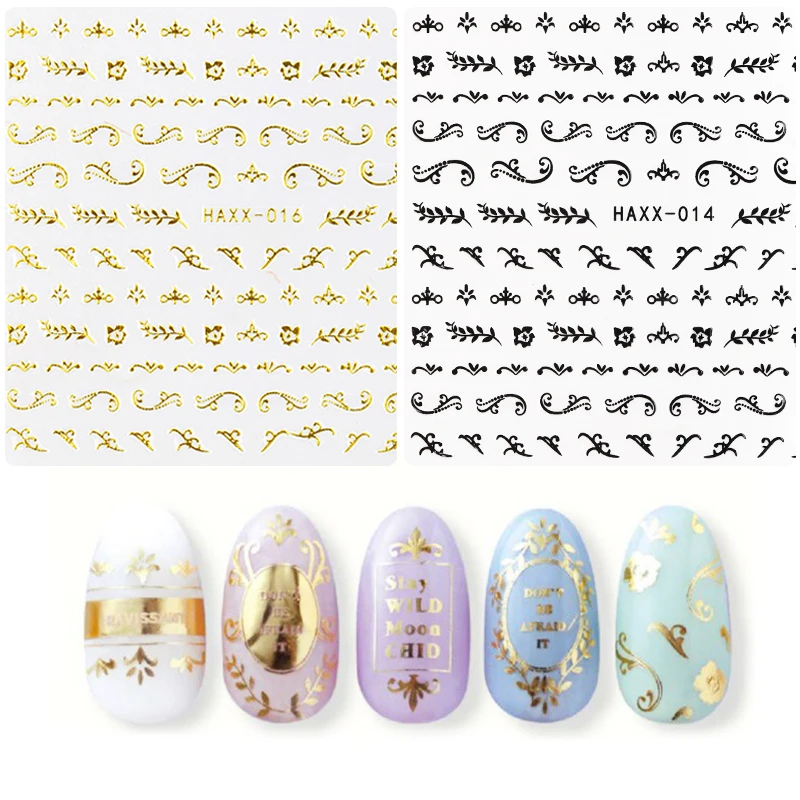 

1 sheet of 3D stickers for gold nail stickers for nail metal decorations for nail manicure stickers nail for tips
