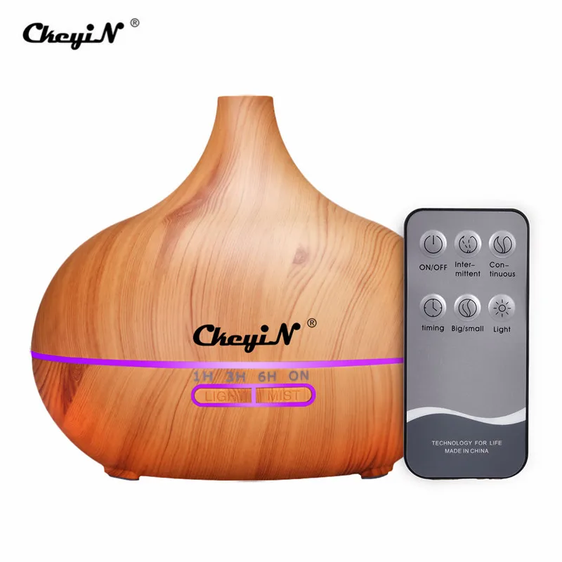 

CkeyiN 3 in 1 500ml Ultrasonic Air Humidifier Aroma Essential Oil Diffuser Purifier Household Office 7 color LED light 40