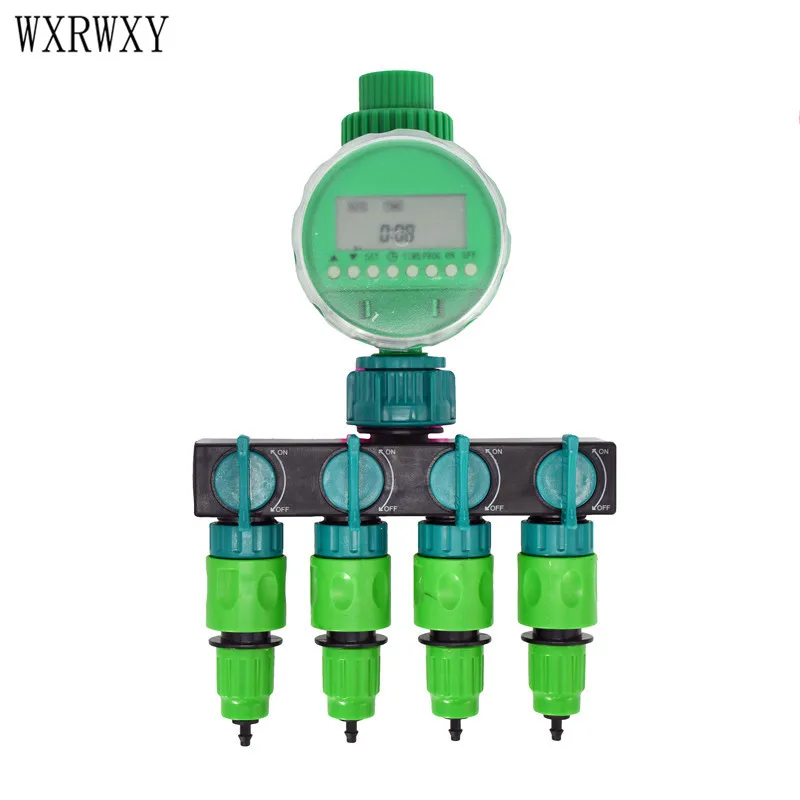 Wxrwxy садовый кран таймер для орошения 4 полосный 1/4 &quot4 разветвитель 8/11 полива