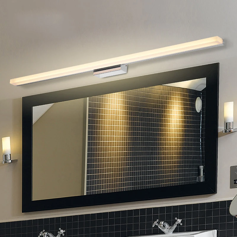 Более длинный светодиодный свет тщеславия для зеркало для ванной лампочка AC90-260V макияж столы водонепроницаемый голливудский туалетный декор Освещение