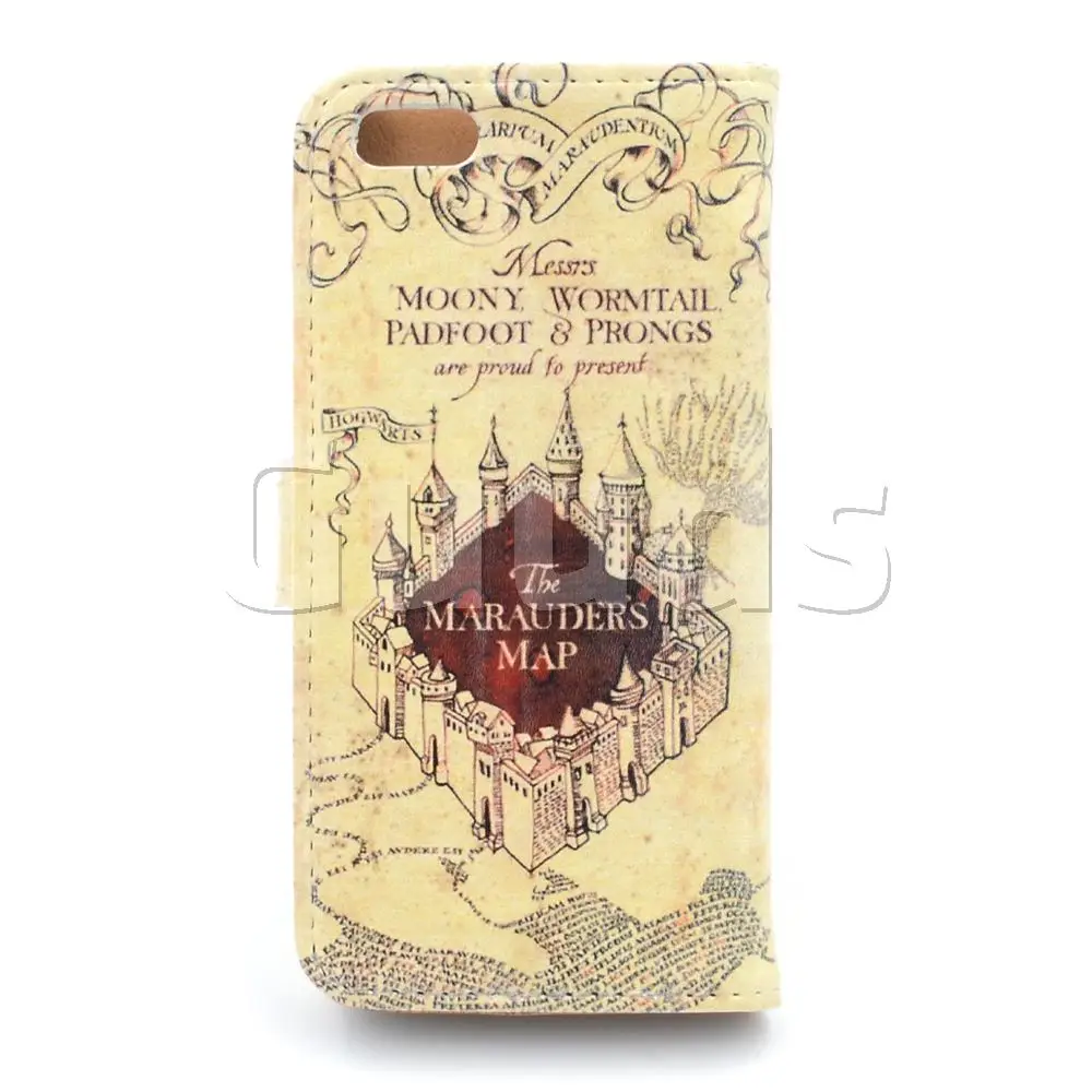 The Marauders Map Leather Wallet Case for iPhone 5s / for iPhone 5