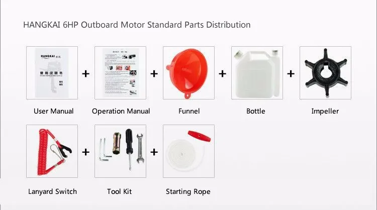 Новое поступление Hangkai 2 тактная 6 л.с. моторная лодка с подвесным двигателем двигатель с EMS Быстрая+ 1 год гарантии
