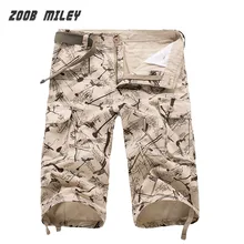 Мужские, большого размера военные карго шорты свободные спортивные брюки из хлопка с разными летние штаны с карманами Мешковатые тренировки карго шорты без ремня