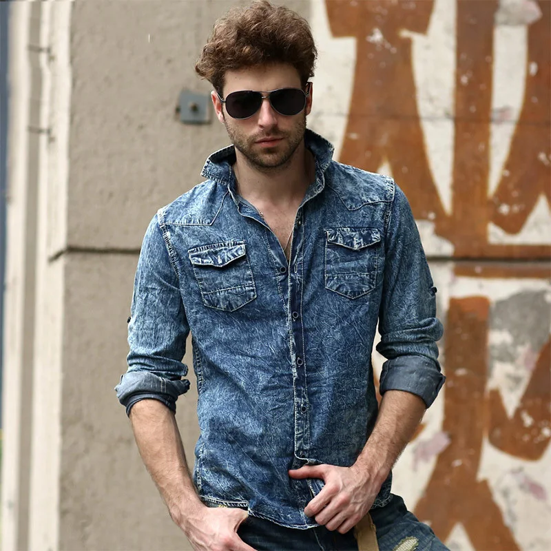 jeans and casual shirt