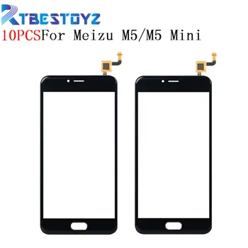 

RTBESTOYZ 10PCS/Lot 5.2" Outer Glass Lens Panel Touch Screen Digitizer Sensor For Meizu M5 / M5 Mini