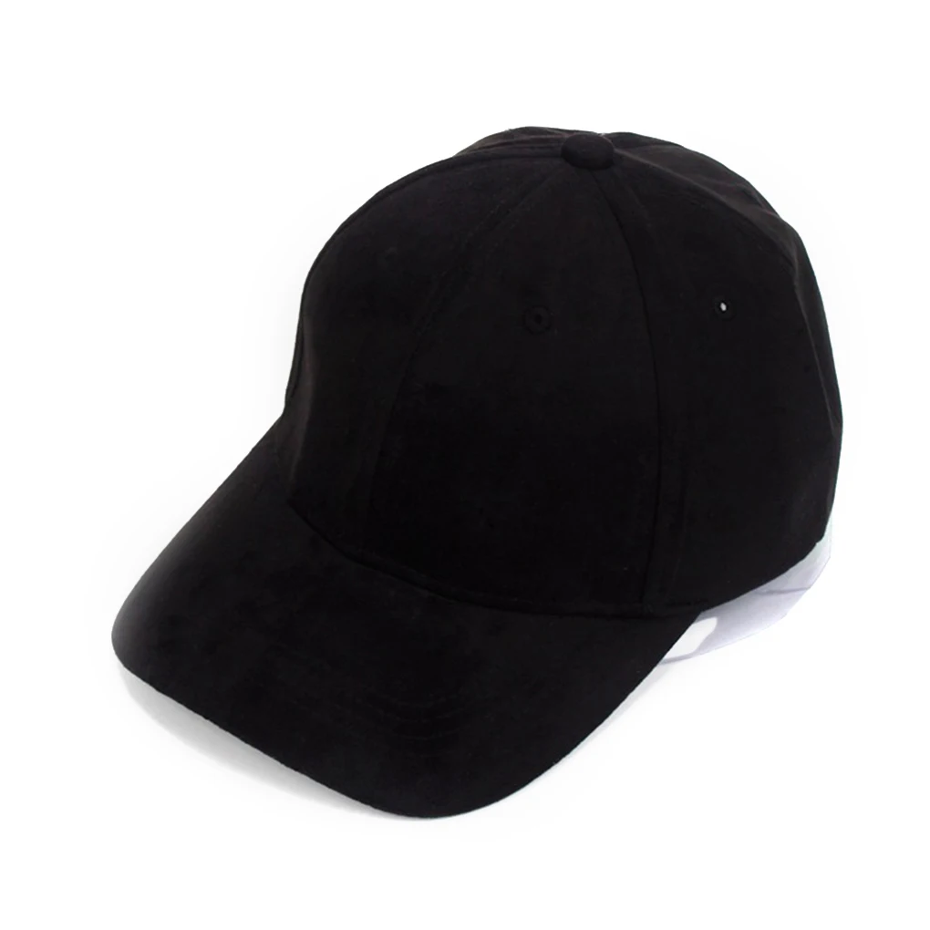 Регулируемый унисекс замшевая футболка изогнутый край однотонная шляпа шапки для уличных видов спорта