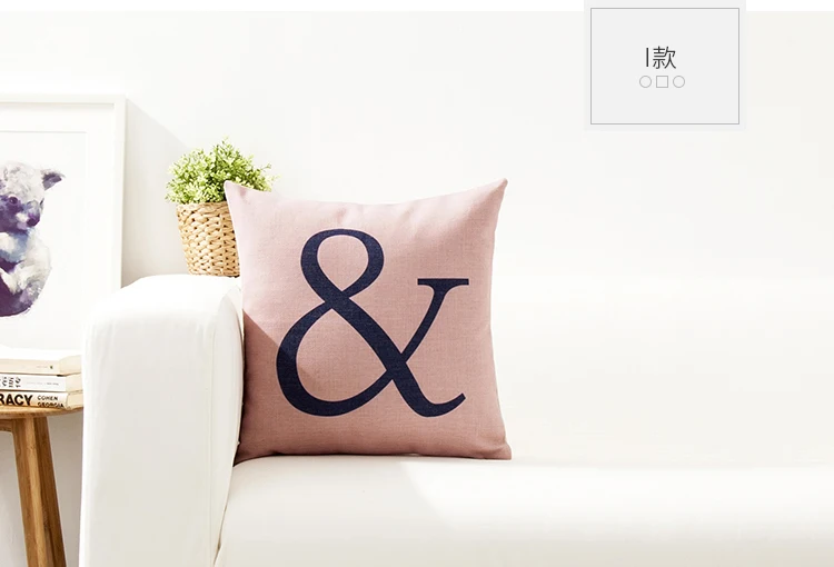 Простая Современная синяя Геометрическая нордическая домашняя британская абстрактная льняная хлопковая подушка для гостиной декоративная диванная подушка