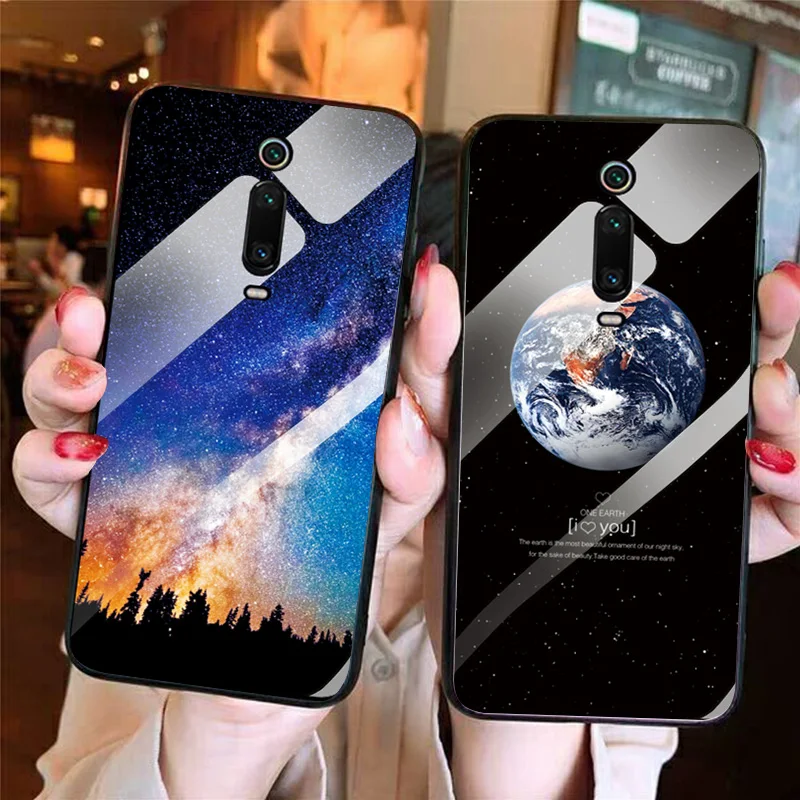 

YOUVEI Tempered Glass Case For Xiaomi mi 9T Cover Mi9T Pro Bumper Starry Sky Funda For Xiaomi mi 9T Pro mi9T Mi9 T Case Coque