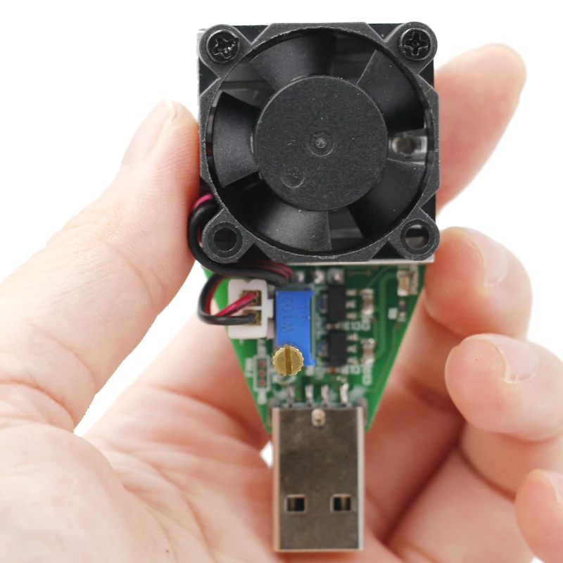 

15W USB Electronic Load Constant Current resistor Mobile Power Adjustable capacity Tester meter with fan 30%off