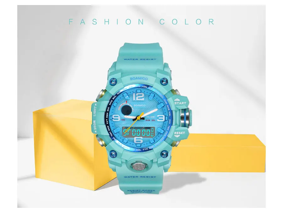 Colorful Dual Display Teenage Wristwatches Fashion Analog Digital Girls Watches Multifunction Chronograph Casual Sports Watch (22)