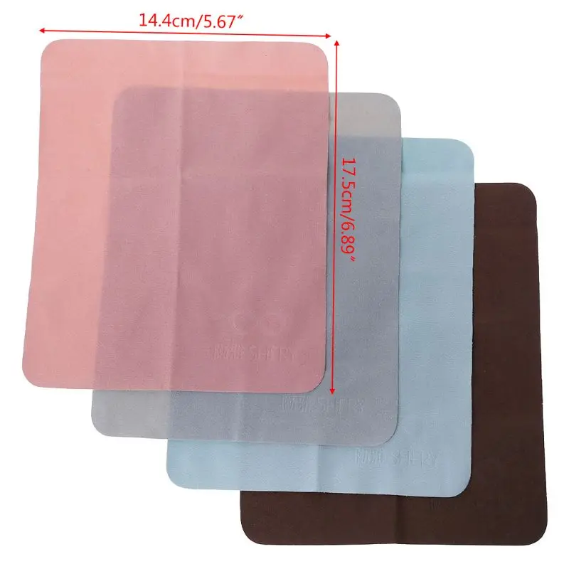 

4 Pcs/Set Glasses Cleaner Cloth Suede Fabric Soft Portable Cleaning Lens Phone Screen Computer Sunglasses Double Side