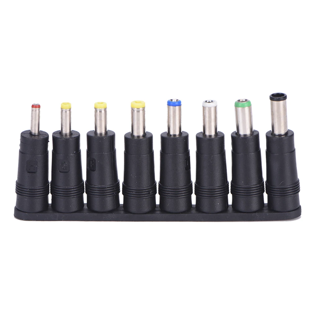 8 Pcs Universal Laptop Charger Adapter Angled InterchangeableTips
