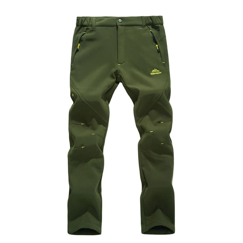 JACKSANQI de invierno de los hombres de Trekking pantalones nuevos impermeable al aire libre a prueba de viento térmica gruesa pantalones de senderismo Camping pantalones de esquí de 5XL RA034