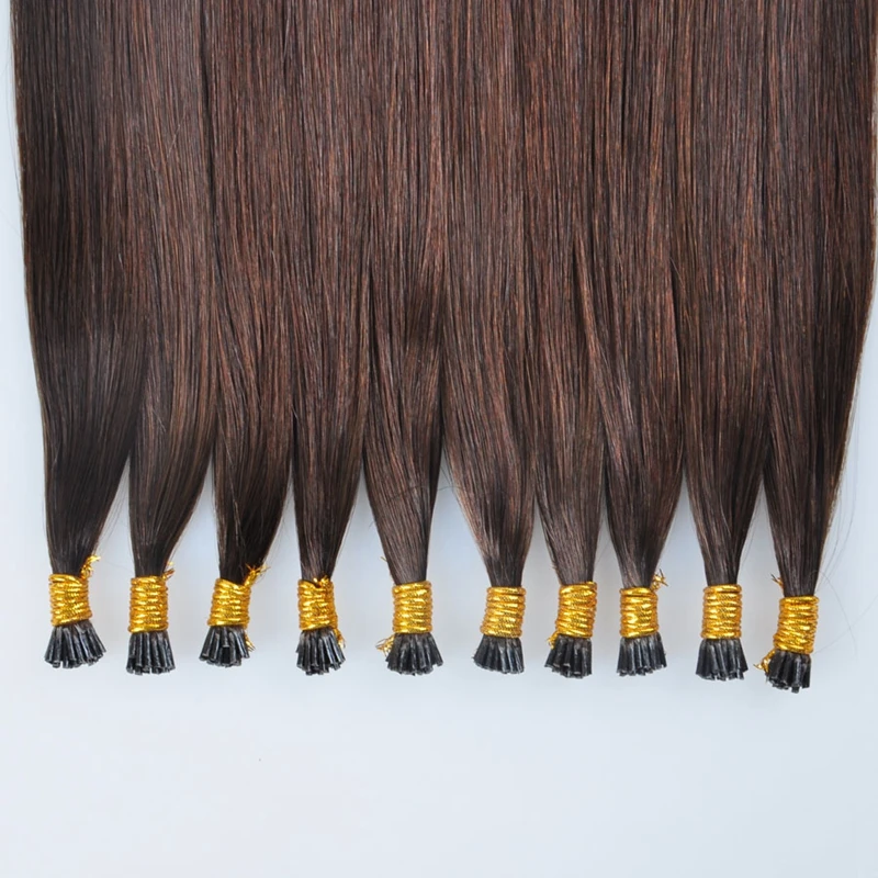 Человеческие предварительно скрепленные волосы fusion I Tip Stick кератин двойной нарисованный Реми наращивание волос 08 г 16 "18'20'22'