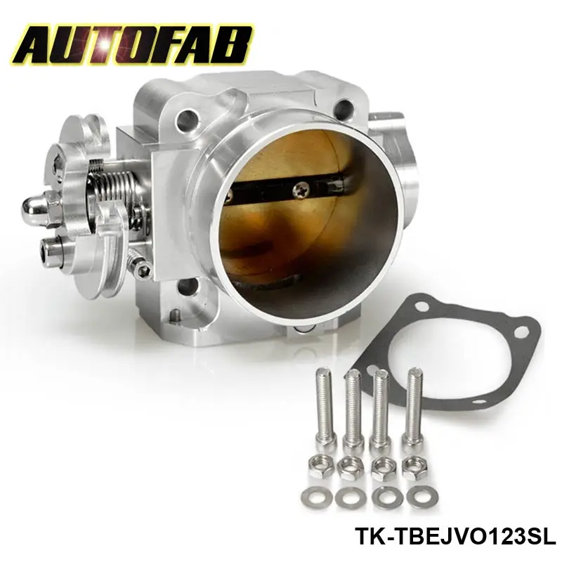 AUTOFAB - 70mm Racing Billet Throttle Body For Mitsubishi Lancer EVO 1 2 3 4G63 Intake Manifold Sliver AF-TBEJVO123SL