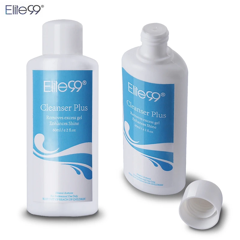 

Elite99 Pro Cleanser Plus Removes Excess Gel Enhance Shine Sticky Remover Nail Polish UV Gel Sticky Remover Liquid Nail Art 60ml