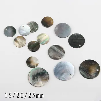 

Natural black butterfly shell, black shell, black single hole round piece, 15/20/25mm diy handmade minimal earring accessories